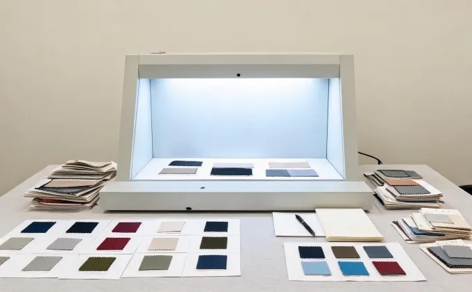 Controlled color review desk